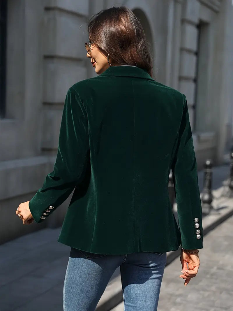 Enhanced Product Title: Julissa™ Elegant Velvet Blazer for Women - Stylish & Sophisticated Outerwear

This optimized title includes relevant keywords while maintaining clarity and appeal for potential buyers.