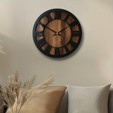 Vintage Wooden Wall Clock | Roman Numeral Design