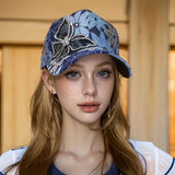 Women's Sequin Butterfly Baseball Cap – Breathable Mesh, Adjustable & Size M 56-58cm