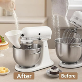 Optimized Product Title: "Mehl-Trichter für Küchenmaschinen – Spill-Free Design für müheloses Backen" 

This title includes relevant keywords while emphasizing the product's benefits, making it more appealing for Google Shopping.