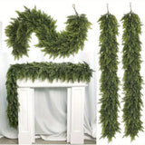 Christmas Garland Artificial Greenery Art Deco Mantle Stair Trim