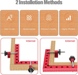 Aluminum Right Angle Clamp Set – 14cm, 90° Alignment & Adjustable Screw
