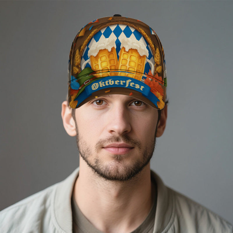 Oktoberfest Baseball Cap – All-Over Print, Snapback & Unisex