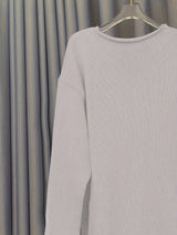 Ladies oversized jumper with V-neck & pattern - Alenia - 6