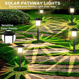 Solar Garden Path Light – Warm White LED, Up to 10 Hours & Dusk-to-Dawn