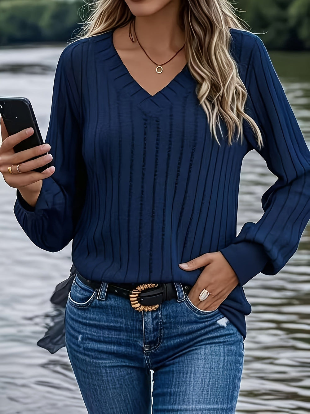 Enhanced Product Title: Joan™ - Stylish Ribbed V-Neck Sweatshirt for Women - Trendy and Comfortable Fashion Top

This optimized title includes relevant keywords while maintaining clarity and appeal for potential customers.