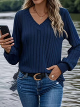 Enhanced Product Title: Joan™ - Stylish Ribbed V-Neck Sweatshirt for Women - Trendy and Comfortable Fashion Top

This optimized title includes relevant keywords while maintaining clarity and appeal for potential customers.