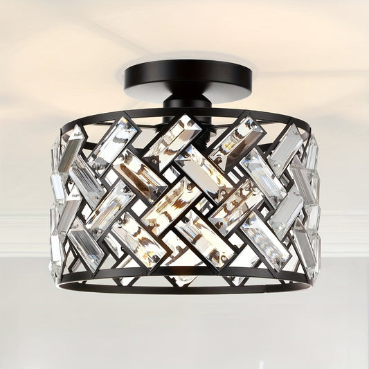 Ceiling Light – Crystal Design, Semi Flush Mount &amp; Luxury Decorative Style