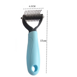 Double-Sided Dog Grooming Comb – Detangling & Thinning, Non-Slip Handle & 2 Sizes