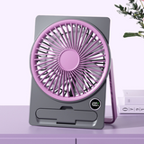 Portable USB Desk Fan – Rechargeable Battery, Whisper-Quiet & Compact Design