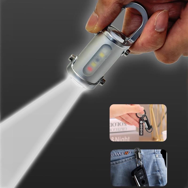 1200-Lumen LED Keychain Flashlight – Powerbank, 7 Modes & Waterproof