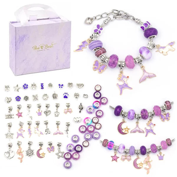 Kids Jewelry Making Kit – 100+ Beads, Charms & Adjustable Chains