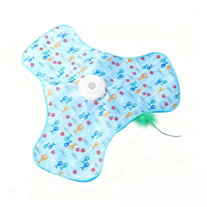 Interactive Cat Play Mat – Hidden Feather, 65 cm & 1200 mAh Rechargeable