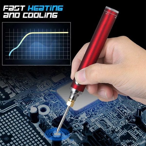Cordless Soldering Iron – USB Rechargeable, Fast Heating & Adjustable Temperature