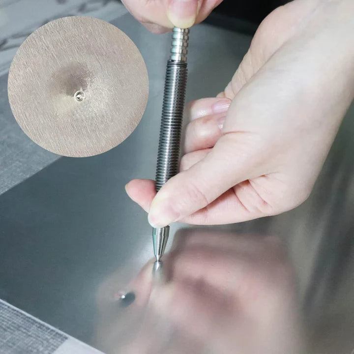 Enhanced Product Title: "Automatischer Körner – Präzises Markieren ohne Hammer für Metall und Holz" 

This title includes keywords that improve search visibility while clearly describing the product's benefits and applications.