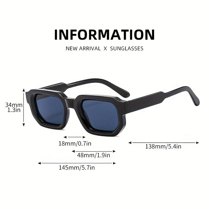 Retro Square Sunglasses – Polycarbonate, UV Protection & Unisex