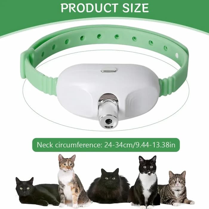Automatic Laser Cat Collar – Hands-Free Play, Adjustable 20-31cm & Auto Cycles