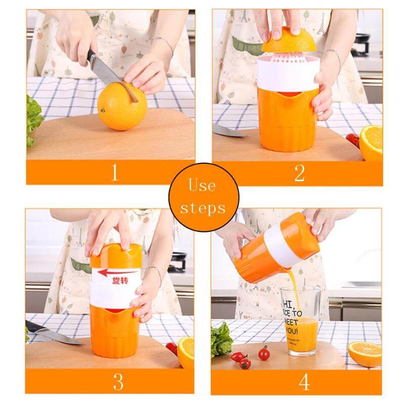 Manual Citrus Juicer – BPA-Free PP, 300ml Capacity & Built-In Filter