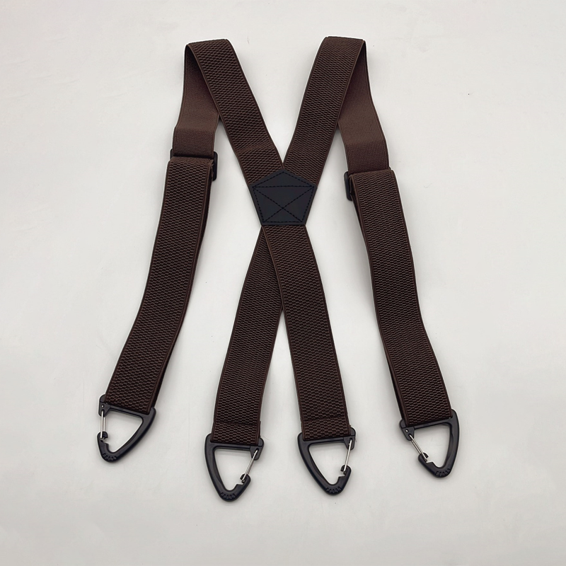 Men's Adjustable Y-Back Suspenders – 3.8cm Padded Straps, 120cm Length & Strong Clips