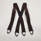 Men's Adjustable Y-Back Suspenders – 3.8cm Padded Straps, 120cm Length & Strong Clips