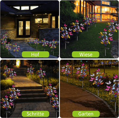 Solar Butterfly Garden Lights – Color-Changing LED, 8-Hour Runtime & Weatherproof