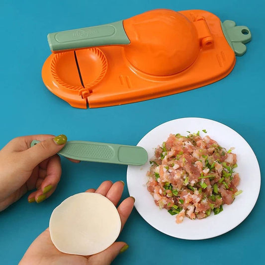 2-in-1 Dumpling Maker – Press & Fold Mold, Food-Grade & Dishwasher Safe