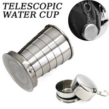 Collapsible Stainless Steel Cup – 150ml, Set of 3, Leak-Proof with Carabiner