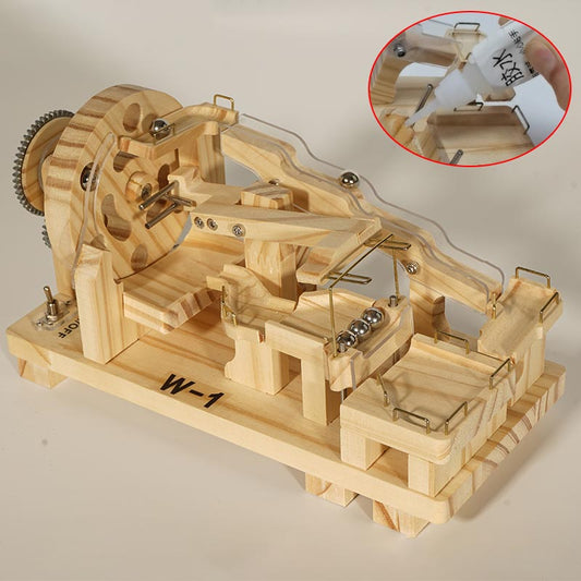 Wooden Marble Run – Mechanical Building Set & Gear Wheels