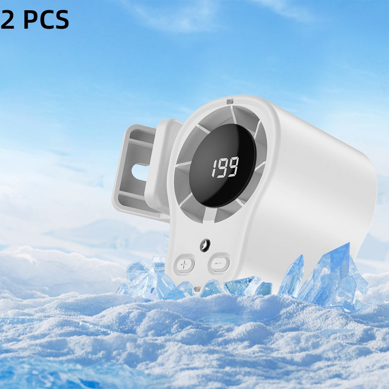 Mini Clip Fan – Rechargeable 4000mAh, 3 Speeds & LED Display for Car & Desk
