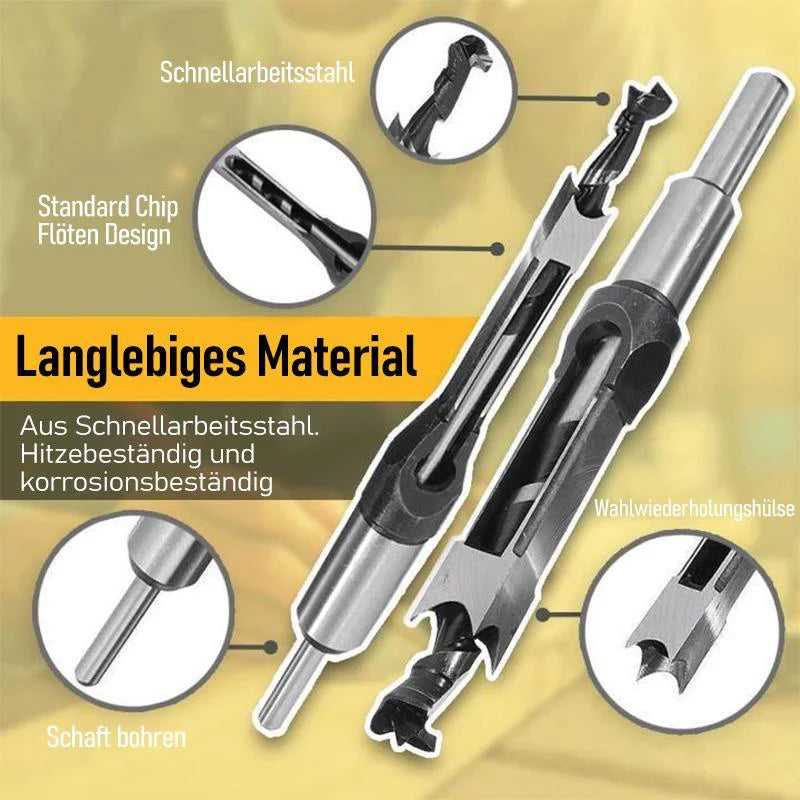 Holzbohrer-Set Quadratische Löcher – Präzisionsbohrer Edelstahl