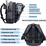 Expandable Anti-Theft Compression Travel Backpack with Wet Compartment - Perfect for Secure Travel & Outdoor Adventures