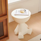 Bear-Shaped Side Table – Durable Plastic, Sculptural Design & Black or White