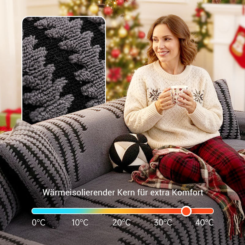 Plush Sofa Cover – Non-Slip Backing, Machine Washable & 5 Sizes in 9 Colors