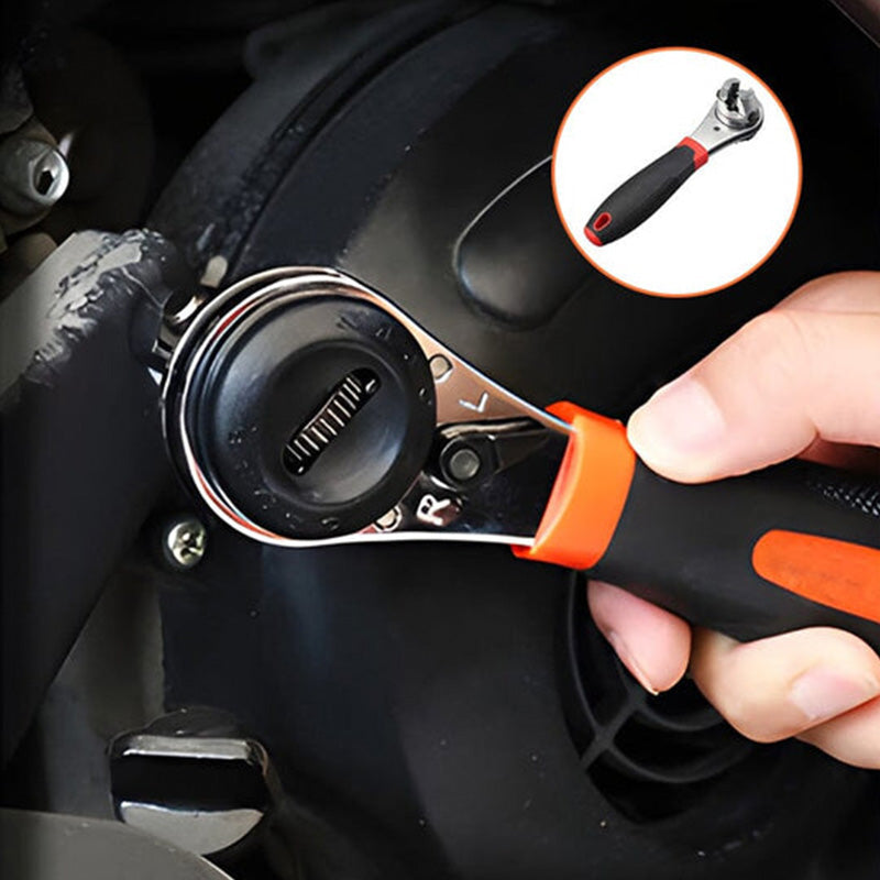 Adjustable Ratchet Wrench – 6-22mm, 60-Tooth Chrome-Vanadium Steel & Reversible