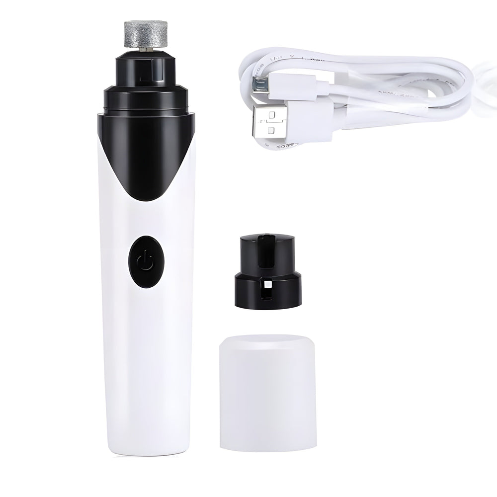 Electric Pet Nail Grinder – USB Rechargeable, 3 Grinding Ports, Quiet, Dogs & Cats