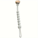 Silicone Pacifier Clip Chain – BPA-Free, Wooden Clip & Bear Design for Babies