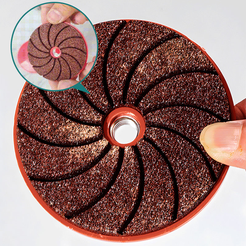 Angle Grinder Polishing Disc – Silicon Carbide, 6mm, Cooling Vents, 50 & 100 Grit