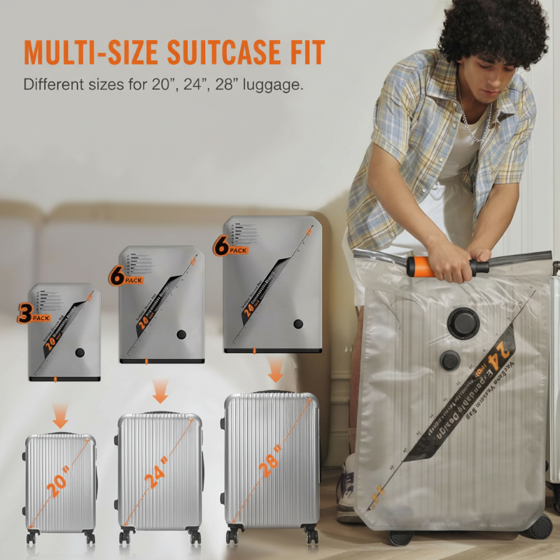 Vacuum Storage Bags – Cordless Pump, 4500Pa Suction & 3 Sizes
