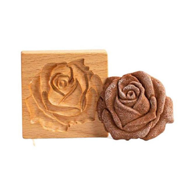 Hand-Carved Wooden Cookie Mold – Non-Stick, 20 Designs & 6–14cm