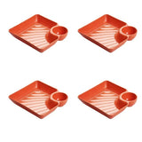 Serving Platter with Sauce Compartment – 25cm, Food-Grade & Dishwasher Safe