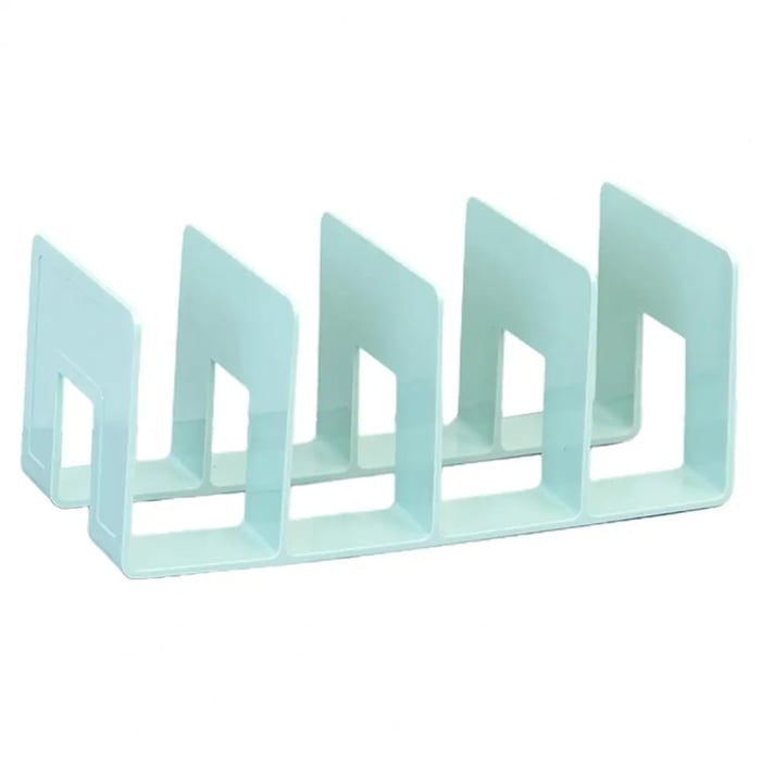 4-Compartment Desk Organizer – Book & File Sorter, Vertical or Horizontal & 4 Colors