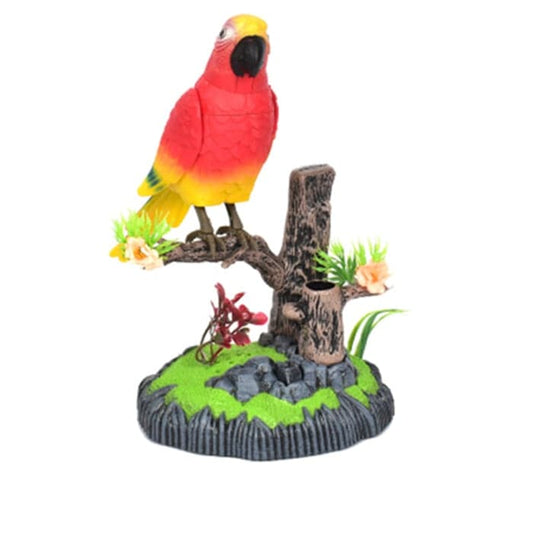 Sound-Activated Electronic Parrot – Flapping Wings, Chirping Sound & Weatherproof Design