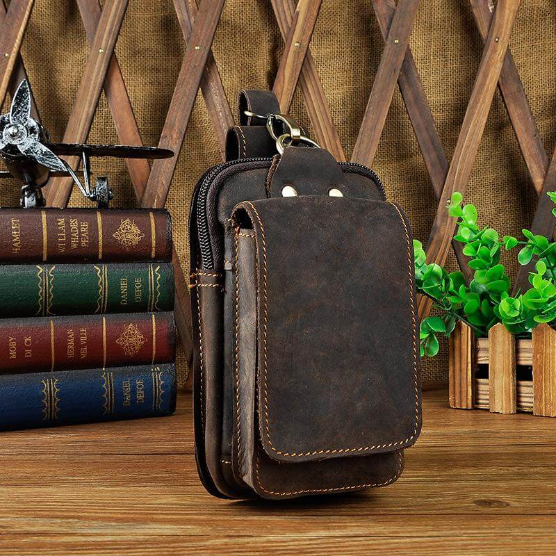 Premium Genuine Leather Men's Waist Pack - Stylish & Durable Fanny Pack for Everyday Use