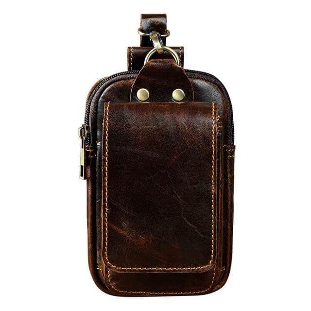 Premium Genuine Leather Men's Waist Pack - Stylish & Durable Fanny Pack for Everyday Use