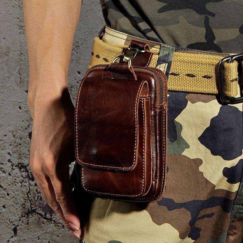 UrbanCarry Genuine Leather Men's Belt Bag