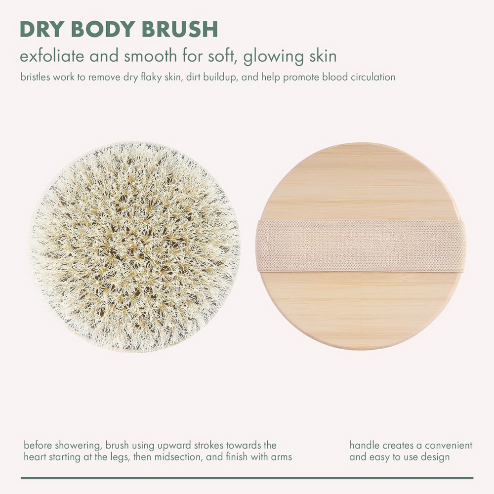 Natural Eco-Friendly Dry Body Brush for Exfoliation & Skin Health | Sustainable & Biodegradable