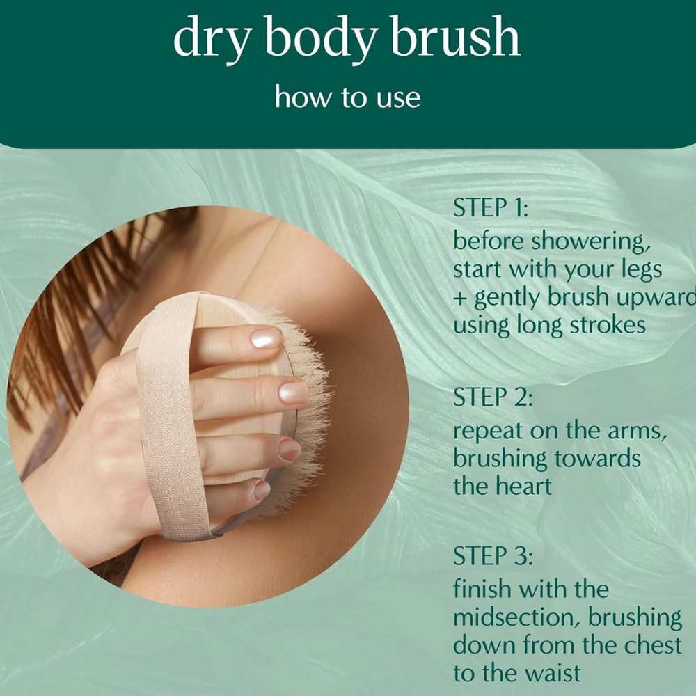 Natural Eco-Friendly Dry Body Brush for Exfoliation & Skin Health | Sustainable & Biodegradable