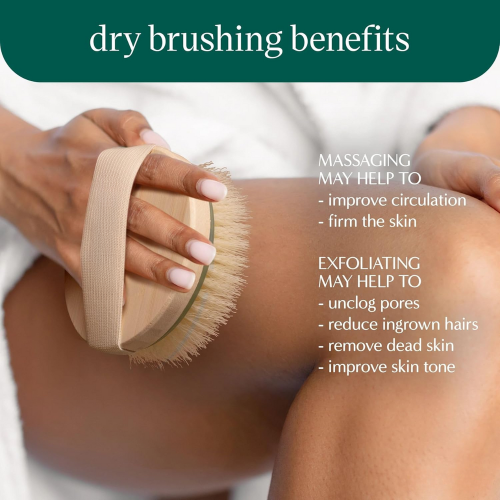 Natural Eco-Friendly Dry Body Brush for Exfoliation & Skin Health | Sustainable & Biodegradable