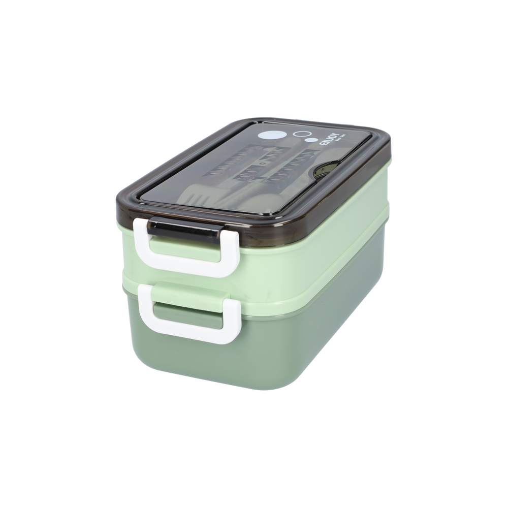3-Tier Bento Lunch Box – Leakproof, Soup Container & Reusable Cutlery