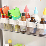 Adjustable Fridge Door Organizer – Expands 16.5–26cm, Polypropylene, White